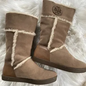 Tory Burch Women's Shearling-Lined Boots - Tan