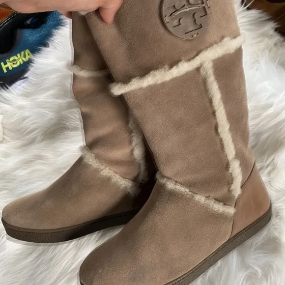 Tory Burch Women's Shearling-Lined Boots - Tan
