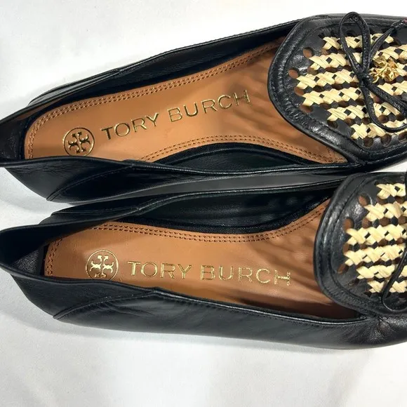 Tory Burch Woven Charm Leather Loafer Women's‎ 5.5