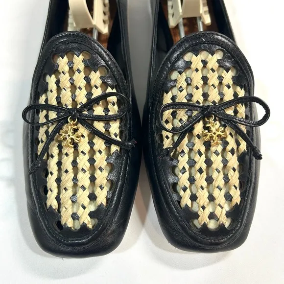 Tory Burch Woven Charm Leather Loafer Women's‎ 5.5