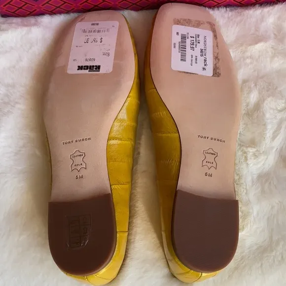 🆕Tory Burch Yellow Georgia Flats