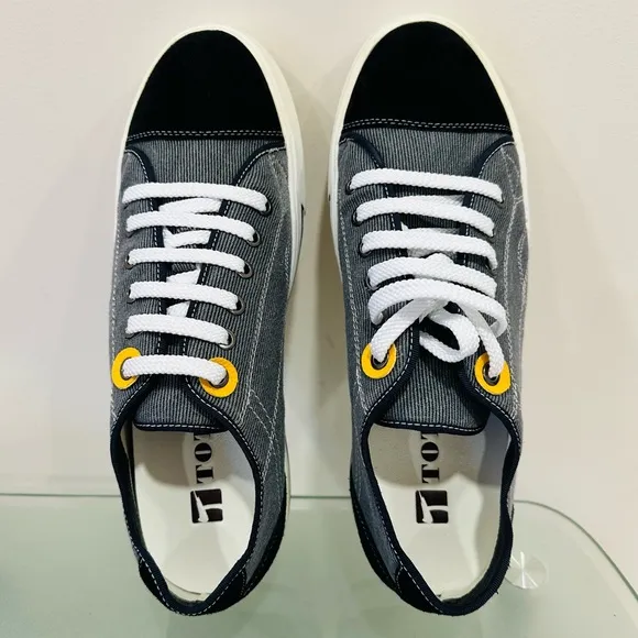 TOTO Men's Invisible 2.4&quot; Height Increasing Elevator Casual Grey/Black‎ Sneakers