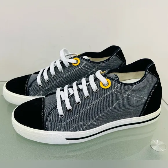 TOTO Men's Invisible 2.4&quot; Height Increasing Elevator Casual Grey/Black‎ Sneakers