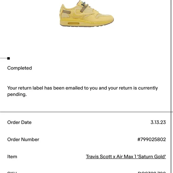 Travis Scott air max 1 size 8.5 men’s used in very good conditon with box