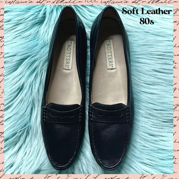 TROTTERS 80s SOFT LEATHER Penny Loafers Women’s 11 Could Fit As 10.5