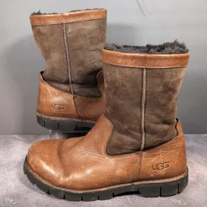 UGG Australia Beacon Brown Leather / Suede Shearling Lined Men's Boots 5485 Sz13