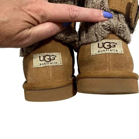Ugg Australia Cambridge Knit Fold Boots Size‎ 6