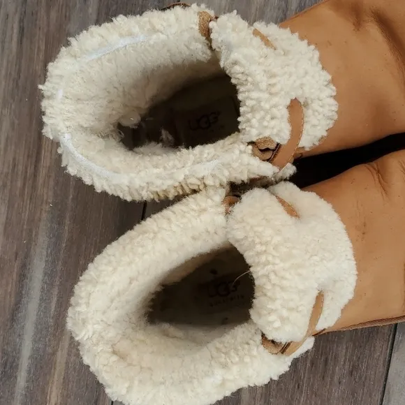 Ugg Australia Jocelin Shearling Buckle Boots ankle booties shoes sz 7