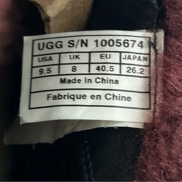 UGG Australia Leather Inez Ankle Boots 9.5