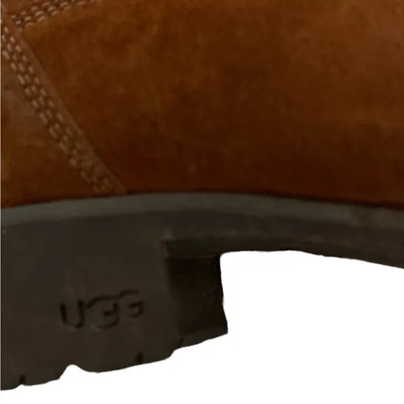 UGG Australia Mare Western Brown Boots Shearling Biker Boots Size-9