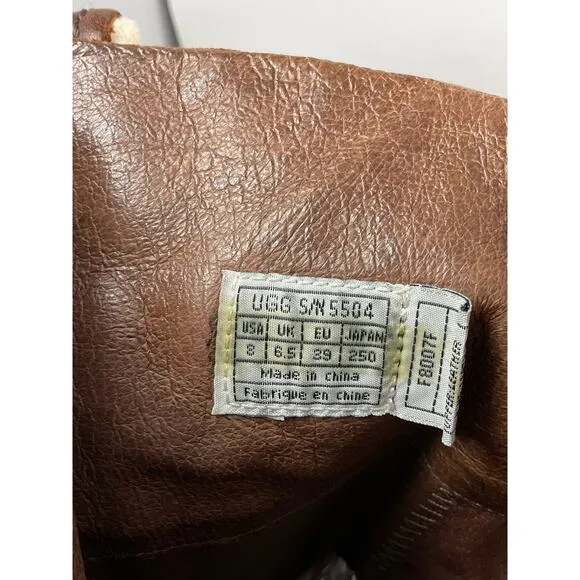 UGG Australia Tess Suede Leather Shearling Knee High Boots