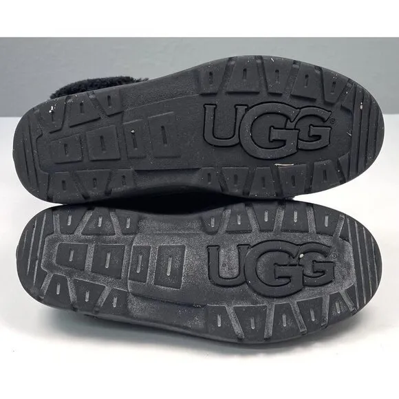 UGG Australia Womens US 10 Black Nightfall Sheepskin Suede Shearling BOOTS #5325