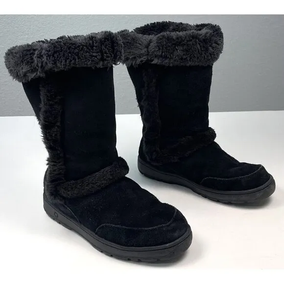 UGG Australia Womens US 10 Black Nightfall Sheepskin Suede Shearling BOOTS #5325