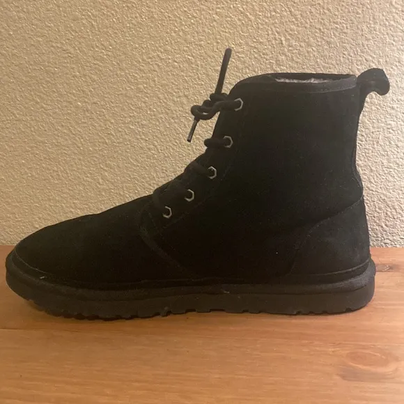 Ugg Black Harkley lace up boots