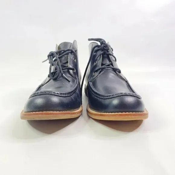 UGG Black Leather Chukka Boots Via Lungarno Moc Top Lace Up Mens Size 9