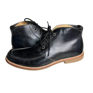 UGG Black Leather Chukka Boots Via Lungarno Moc Top Lace Up Mens Size 9