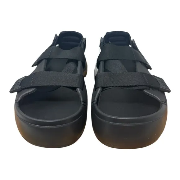 UGG BLACK STRATUS PLATFORM STRAPPY Water Sport SANDALS Men's US 10/ EUR 43 ~NWT
