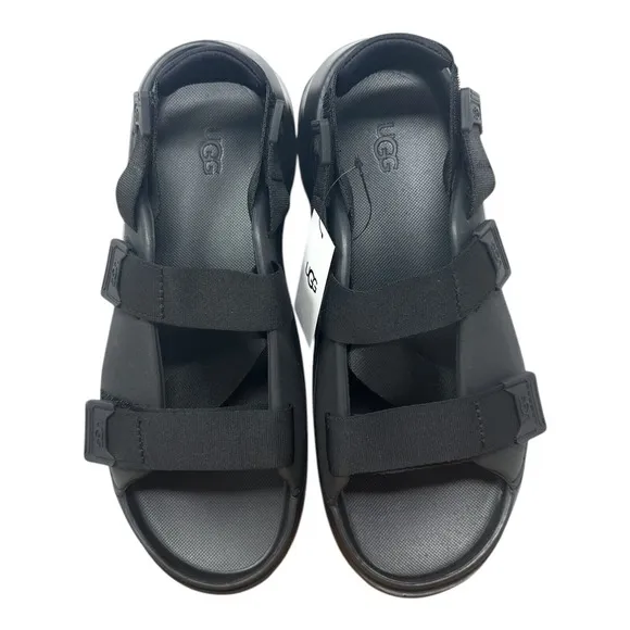 UGG BLACK STRATUS PLATFORM STRAPPY Water Sport SANDALS Men's US 10/ EUR 43 ~NWT