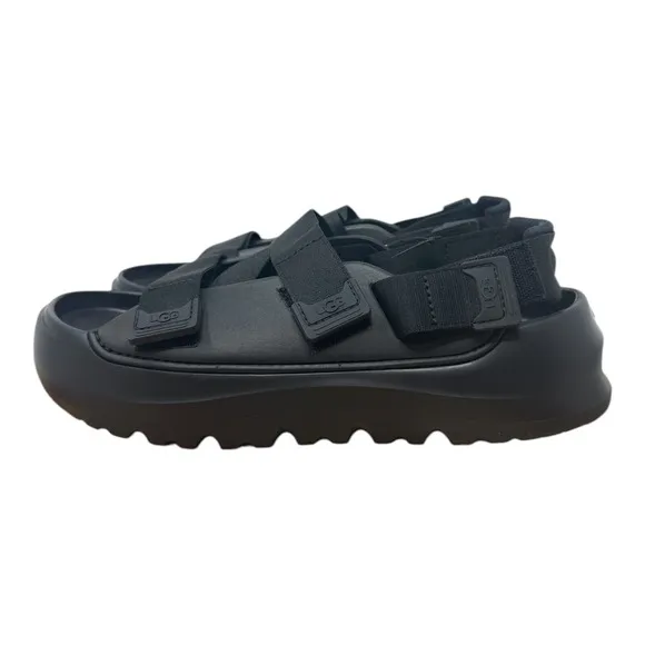 UGG BLACK STRATUS PLATFORM STRAPPY Water Sport SANDALS Men's US 10/ EUR 43 ~NWT