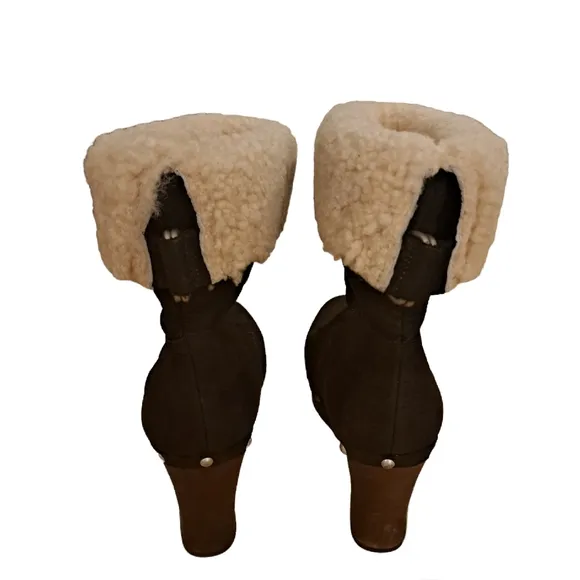 UGG Carnegie Studded Leather Shearling Boots