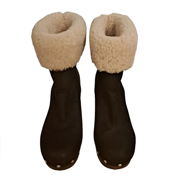 UGG Carnegie Studded Leather Shearling Boots
