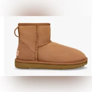 Ugg Chestnut Mini II Suede Shearling Weatherproof Boots 8