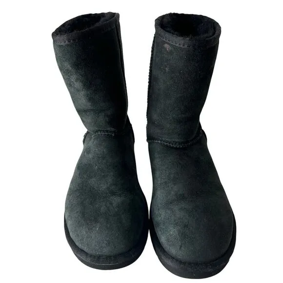 Ugg Classic II Short Sheepskin Boot Black Size 7