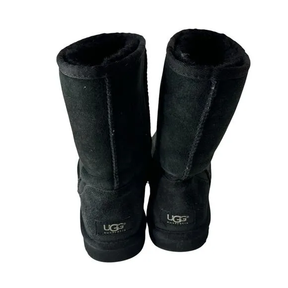 Ugg Classic II Short Sheepskin Boot Black Size 7