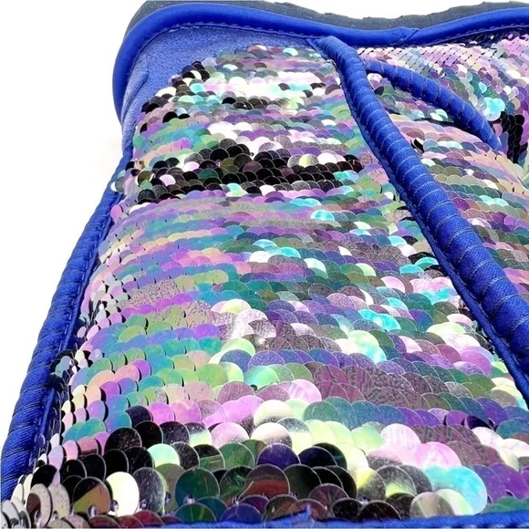 Ugg Classic Short Boots Sequin Womens Size 6 Blue Silver Mermaid Sparkle New NWT