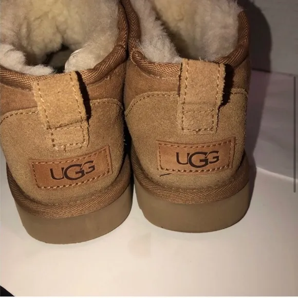 UGG Classic ultra mini chestnut shearling boots 6US