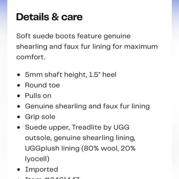 UGG® CORY II CHARCOAL / GRAY SUEDE GENUINE SHEARLING LINED BOOT🆕