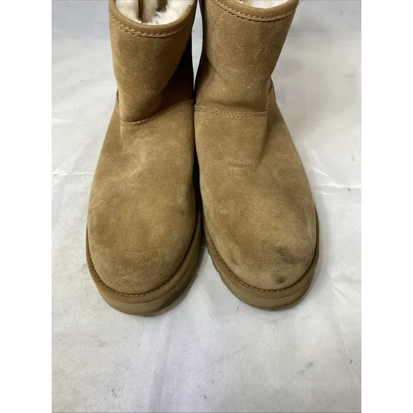 UGG Cory II Shearling Lined Suede Boots Chestnut Women’s Size 6