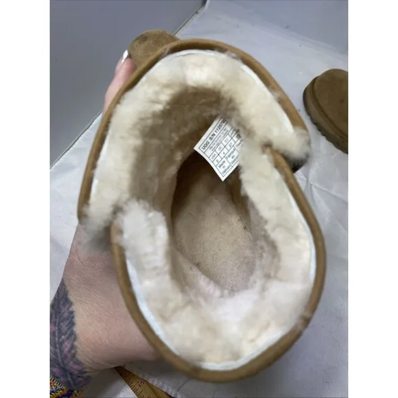UGG Cory II Shearling Lined Suede Boots Chestnut Women’s Size 6