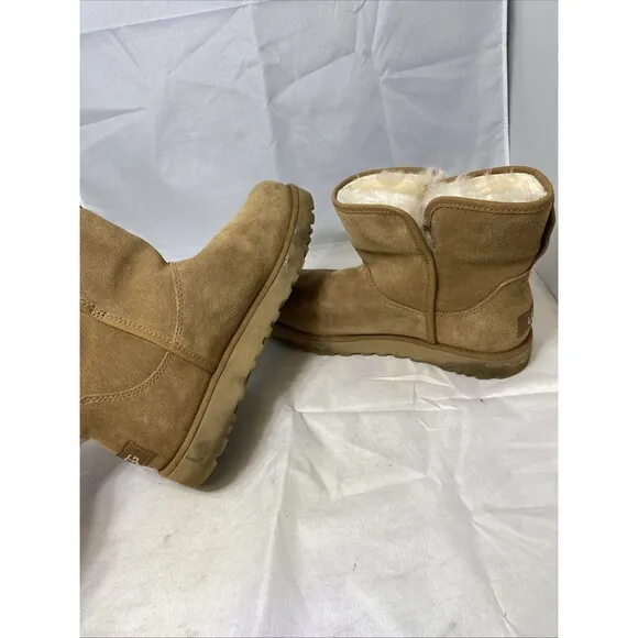 UGG Cory II Shearling Lined Suede Boots Chestnut Women’s Size 6