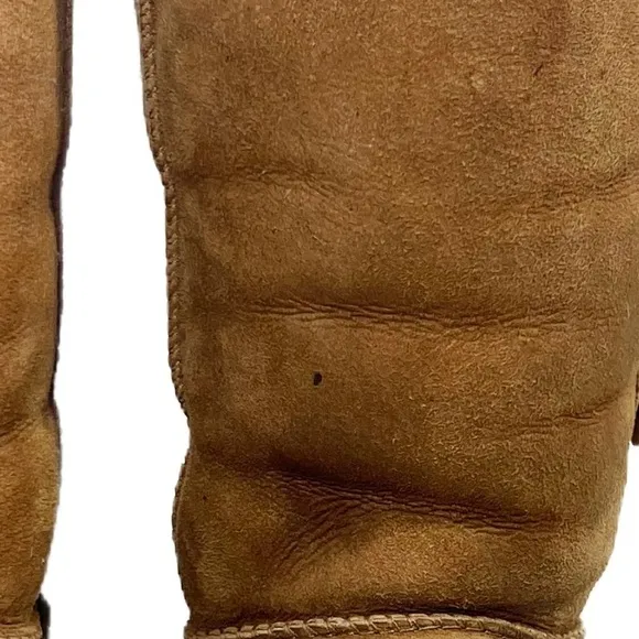 Ugg Eva Brown Suede and Shearling Button Up Boots Womens size 8