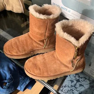UGG Florence Chestnut Winter Boots with Shearling Lining