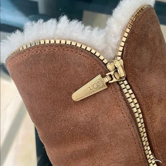 UGG Florence Chestnut Winter Boots with Shearling Lining
