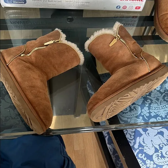 UGG Florence Chestnut Winter Boots with Shearling Lining