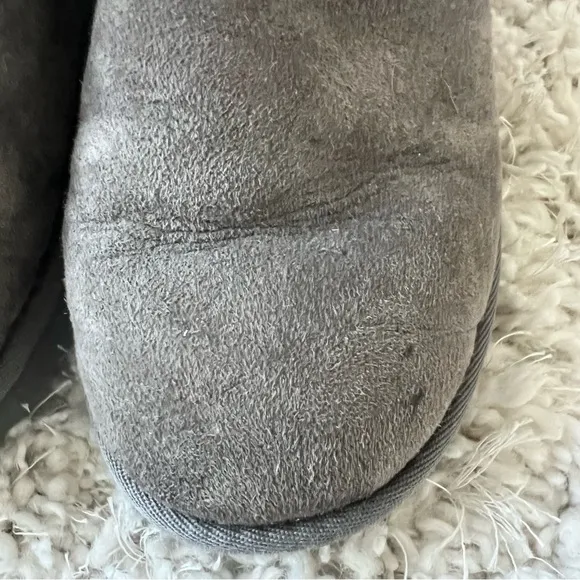 UGG Gray Shearling Boots with Bows