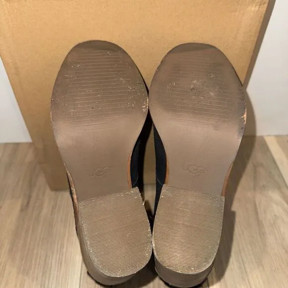 UGG Jaxson Suede &amp; Shearling Women's Boots SZ 10 In Excellent Condition With Box