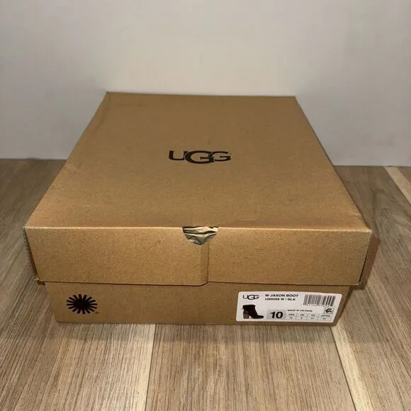 UGG Jaxson Suede &amp; Shearling Women's Boots SZ 10 In Excellent Condition With Box