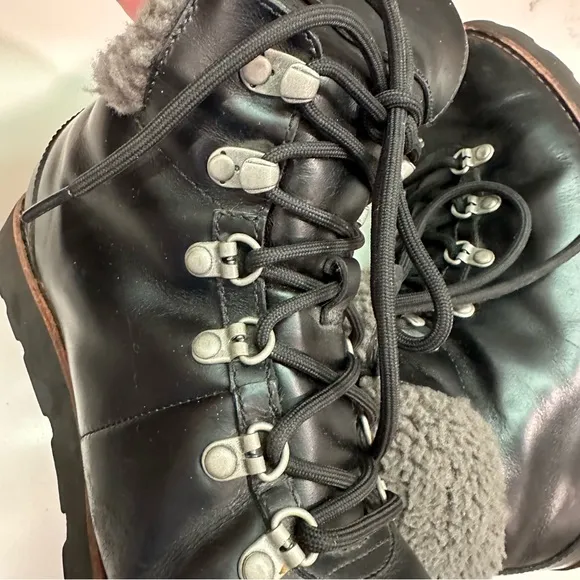 UGG Leather Printed Combat Boots