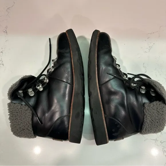 UGG Leather Printed Combat Boots