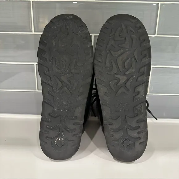 UGG Leather Printed Combat Boots