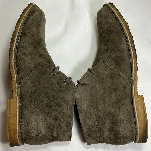 UGG Leighton Chukka Suede Boots, Men’s 13 EU 47 Brown 2-hole lace up, 1005487
