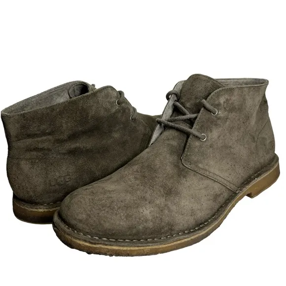 UGG Leighton Chukka Suede Boots, Men’s 13 EU 47 Brown 2-hole lace up, 1005487