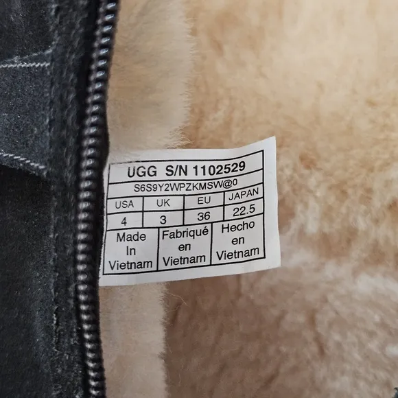UGG Maddi II Black Shearling Lined Boots Size 4
