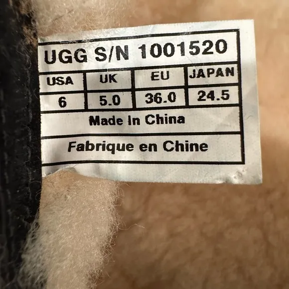 UGG Maddie Girl’s Boots Black Size 6
