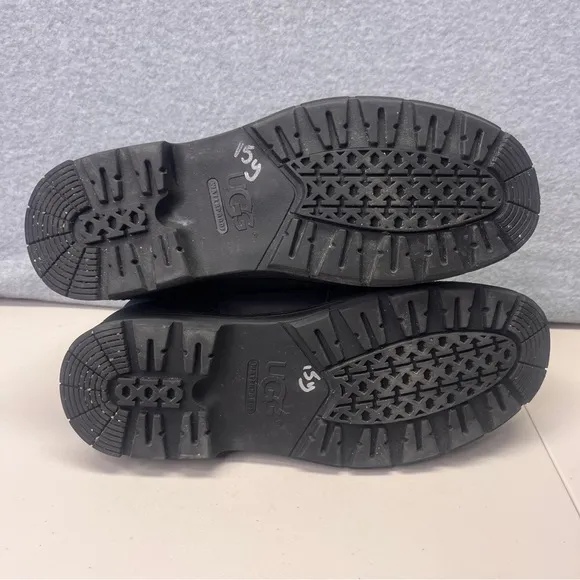 UGG Men’s Barrington Boots Waterproof Black Shearling Lined size 9.5