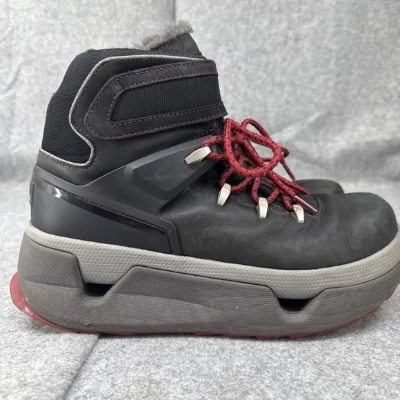 UGG Men's Hearst Shearling Boots US 11 Black Gray Winter Chunky Platform Utility